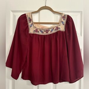 Flying tomato burgundy blouse